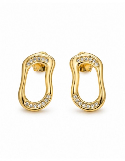 AROS BAÑADOS EN ORO CIRCONES