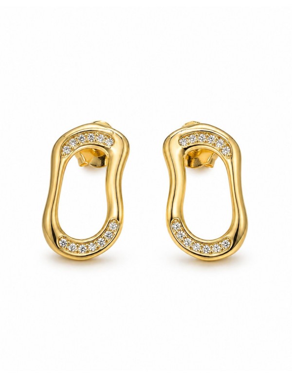 AROS BAÑADOS EN ORO CIRCONES