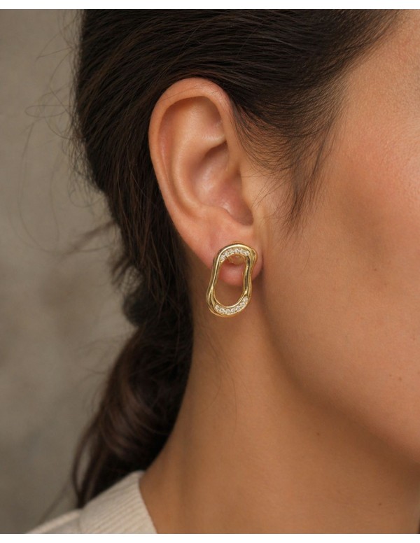 AROS BAÑADOS EN ORO CIRCONES