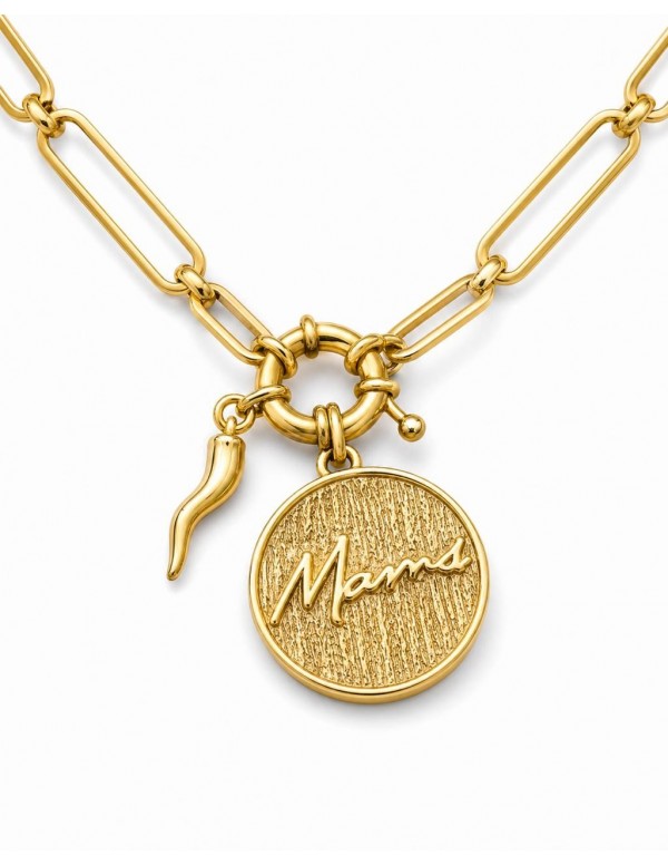 COLLAR BAÑO DE ORO DIJE MAMA