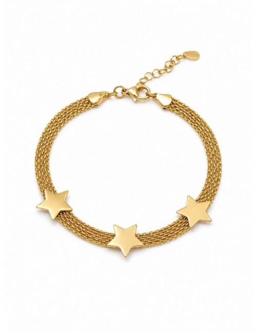 PULSERA BAÑADA EN ORO DIJE ESTRELLA