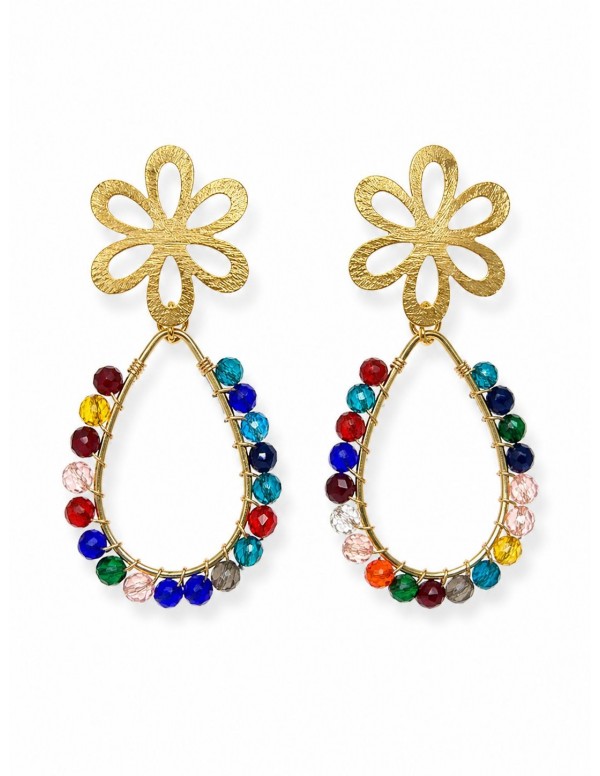 AROS BAÑADOS EN ORO CRISTALES