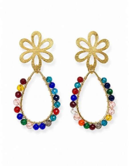 AROS BAÑADOS EN ORO CRISTALES