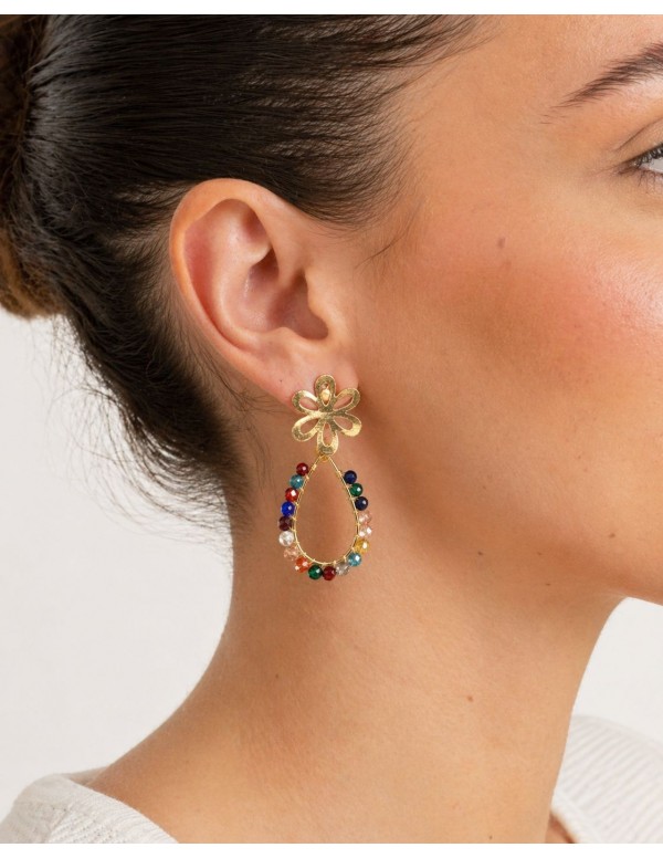 AROS BAÑADOS EN ORO CRISTALES