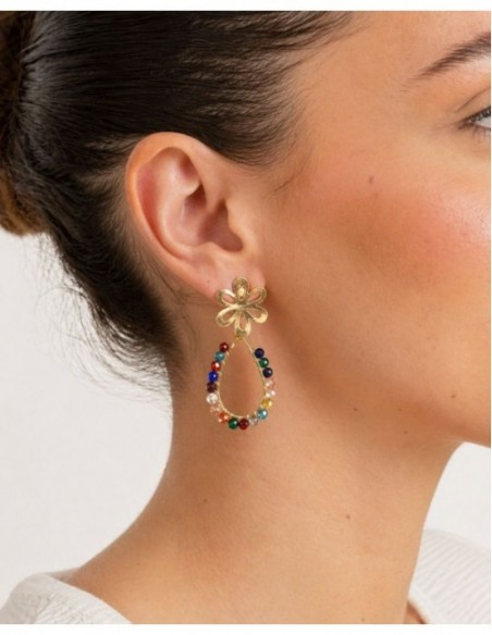 AROS BAÑADOS EN ORO CRISTALES