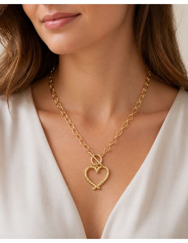 COLLAR BAÑO DE ORO CORAZON