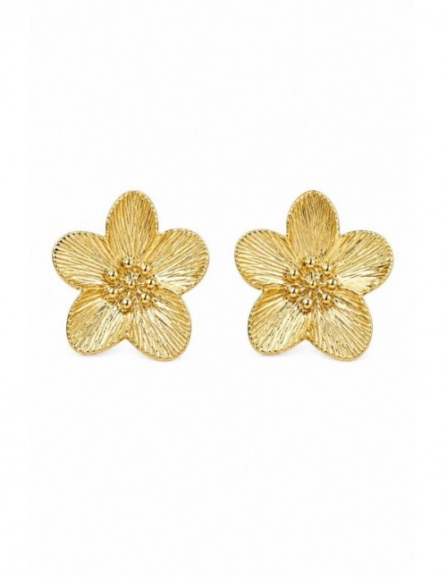 AROS BAÑADOS EN ORO FLOR
