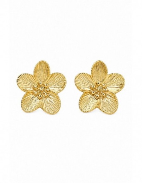 AROS BAÑADOS EN ORO FLOR