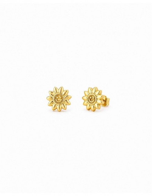 AROS BAÑADOS EN ORO FLOR