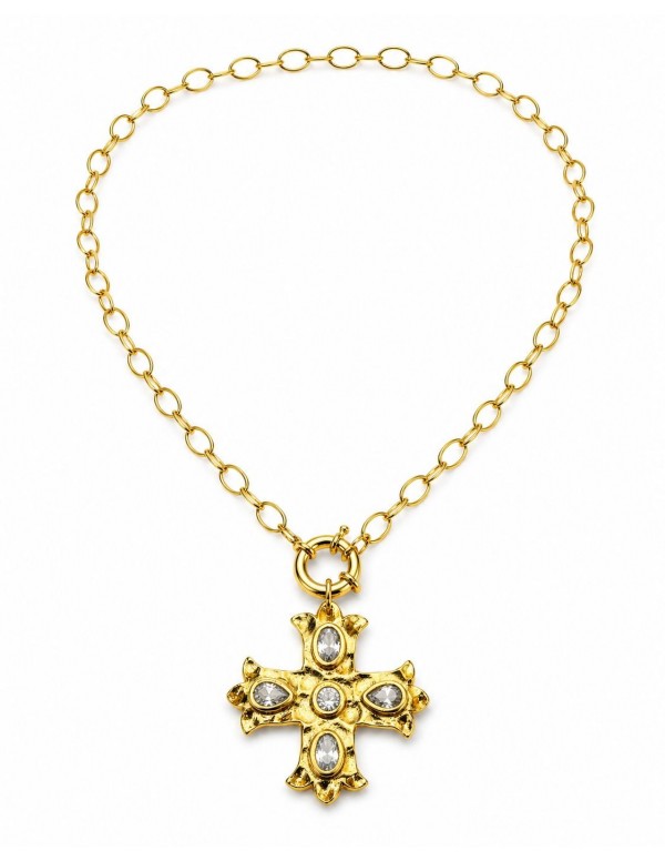 COLLAR BAÑADO EN ORO CRUZ