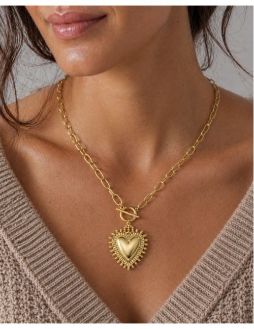 COLLAR BAÑADO EN ORO CORAZON 2