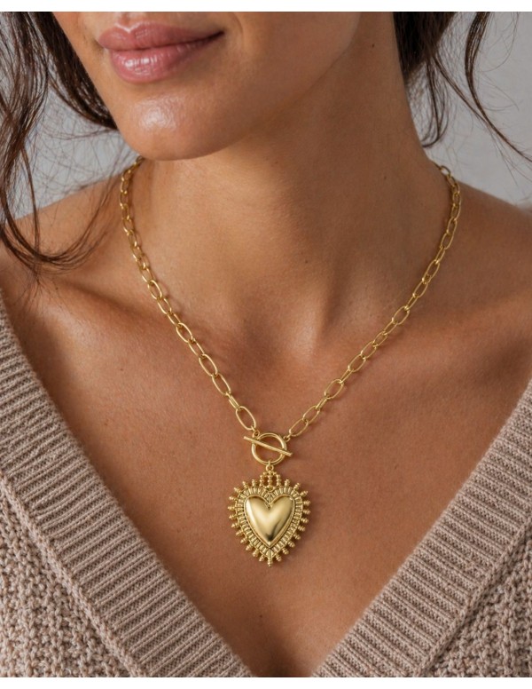 COLLAR BAÑADO EN ORO CORAZON