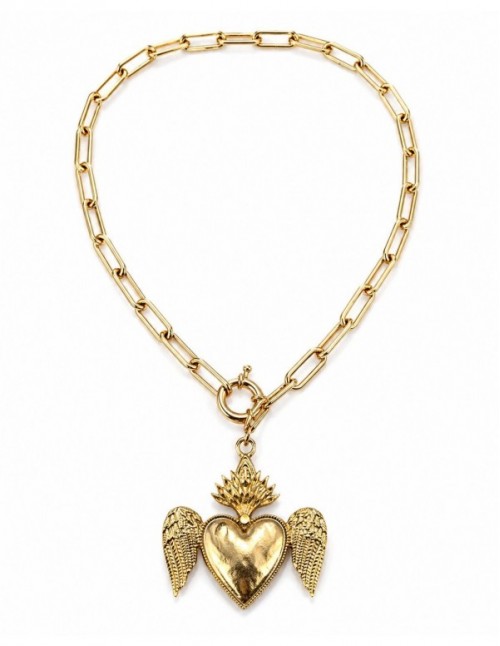 COLLAR BAÑADO EN ORO CORAZON