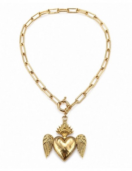 COLLAR BAÑADO EN ORO CORAZON