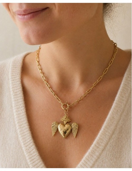 COLLAR BAÑADO EN ORO CORAZON 2