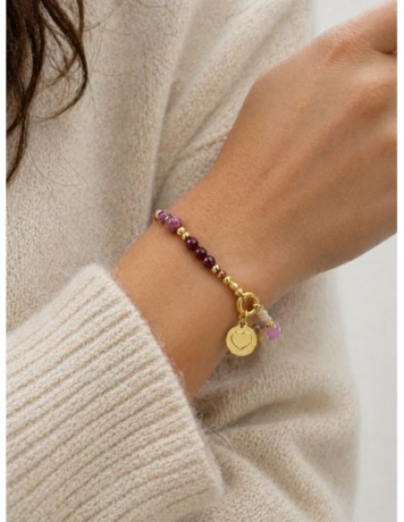 PULSERA BAÑADA EN ORO CORAZON