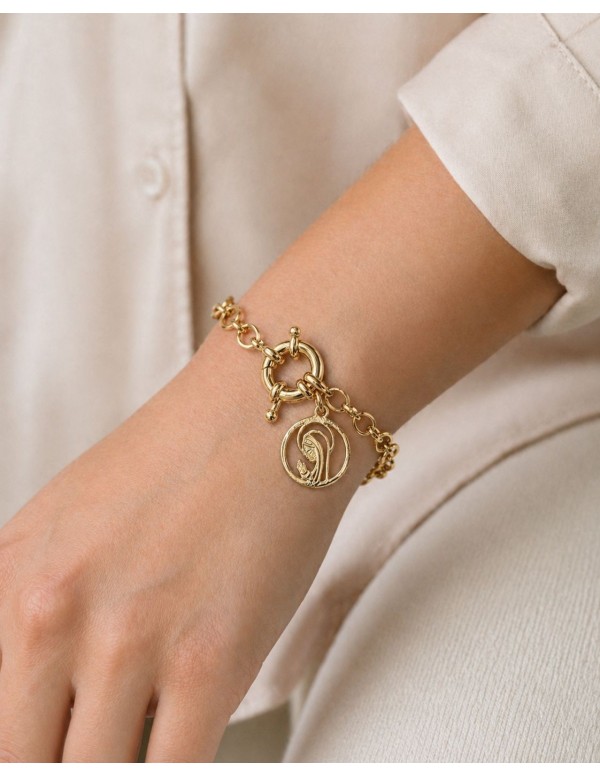 PULSERA BAÑADA EN ORO RELIGIOSA