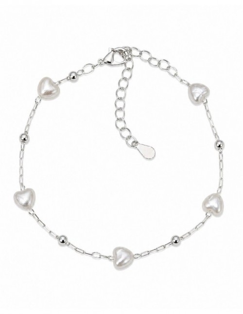 PULSERA BAÑADA EN PLATA CORAZON