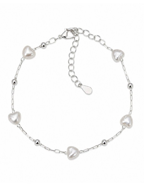 PULSERA BAÑADA EN PLATA CORAZON