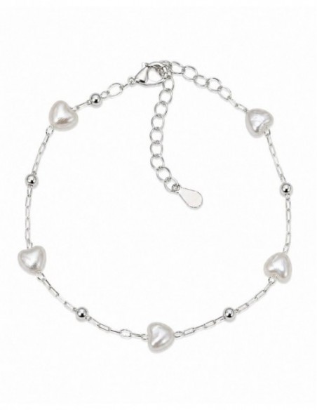 PULSERA BAÑADA EN PLATA CORAZON