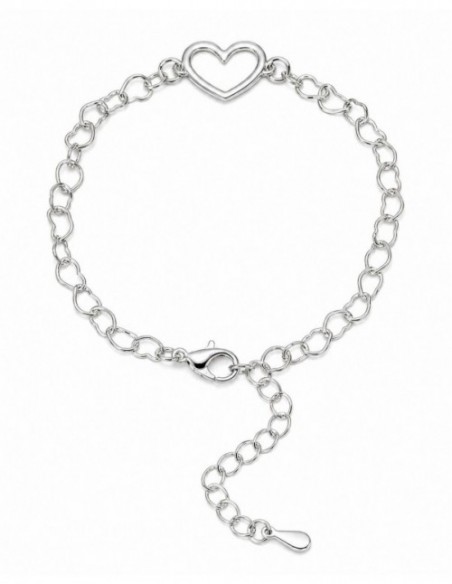 PULSERA BAÑADA EN PLATA CORAZON