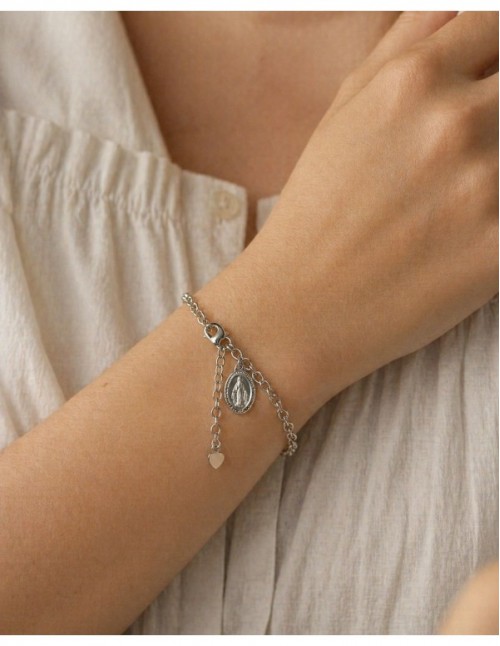 PULSERA BAÑADA EN PLATA RELIGIOSO 2