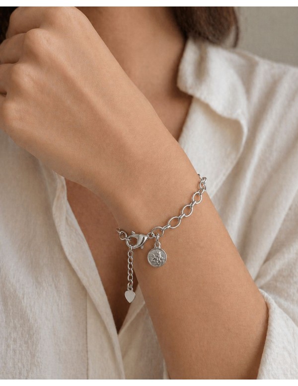 PULSERA BAÑADA EN PLATA CUPIDO