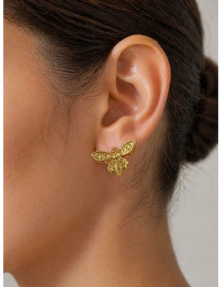 AROS BAÑADOS EN ORO ABEJA