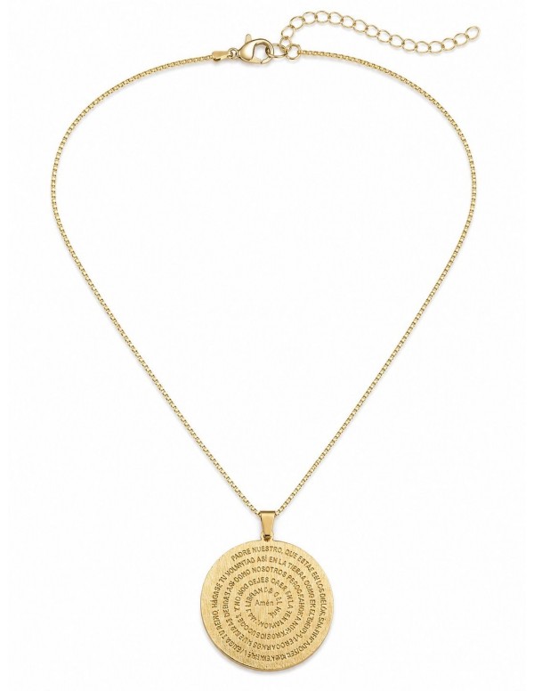 COLLAR BAÑADO EN ORO PADRE NUESTRO