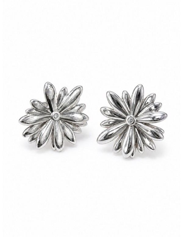 AROS BAÑADOS EN PLATA FLOR