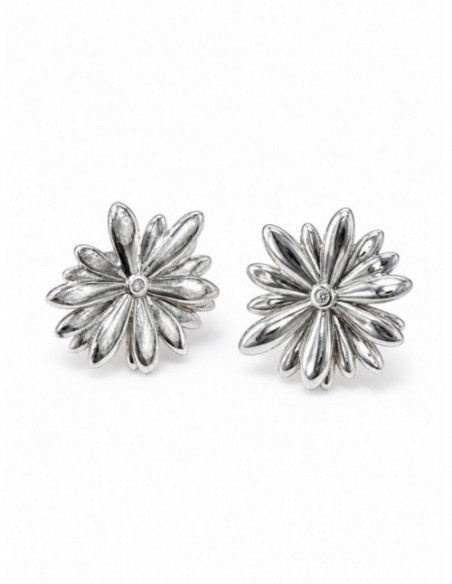 AROS BAÑADOS EN PLATA FLOR