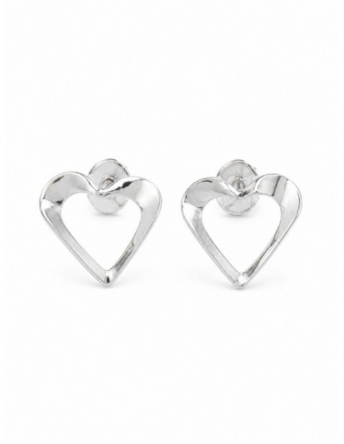 AROS BAÑADOS EN PLATA CORAZON