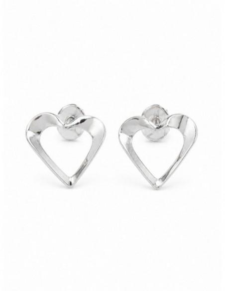 AROS BAÑADOS EN PLATA CORAZON