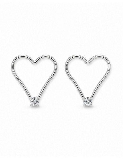 AROS BAÑADOS EN PLATA CORAZON