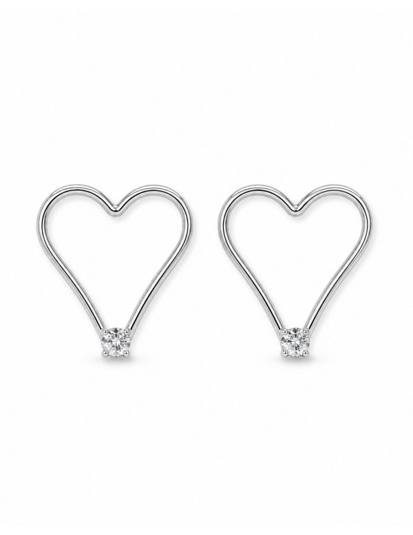 AROS BAÑADOS EN PLATA CORAZON