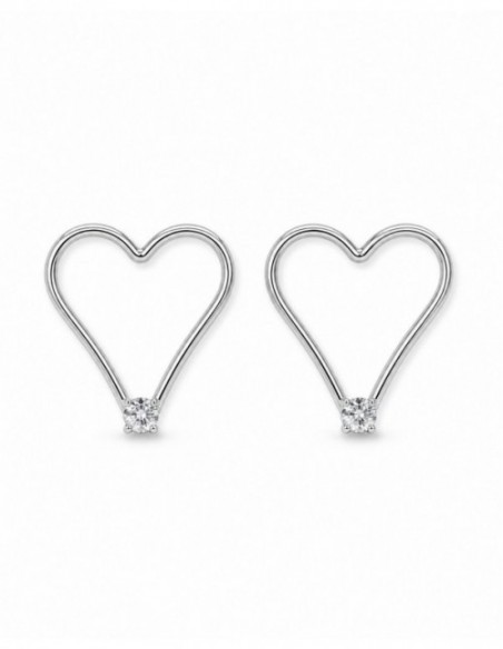 AROS BAÑADOS EN PLATA CORAZON