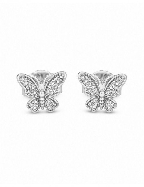 AROS BAÑADOS EN PLATA MARIPOSA