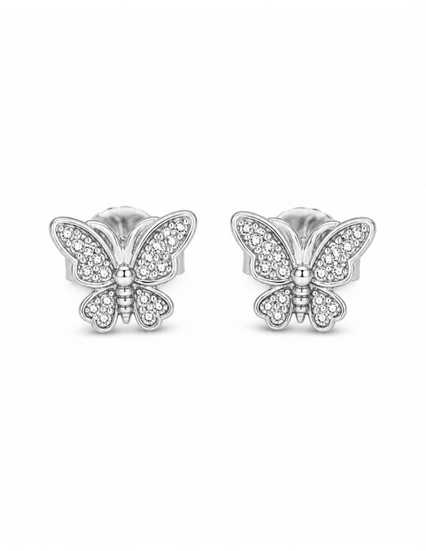 AROS BAÑADOS EN PLATA MARIPOSA