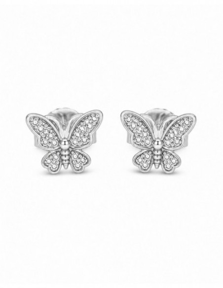 AROS BAÑADOS EN PLATA MARIPOSA