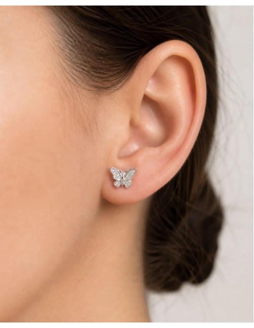 AROS BAÑADOS EN PLATA MARIPOSA 2