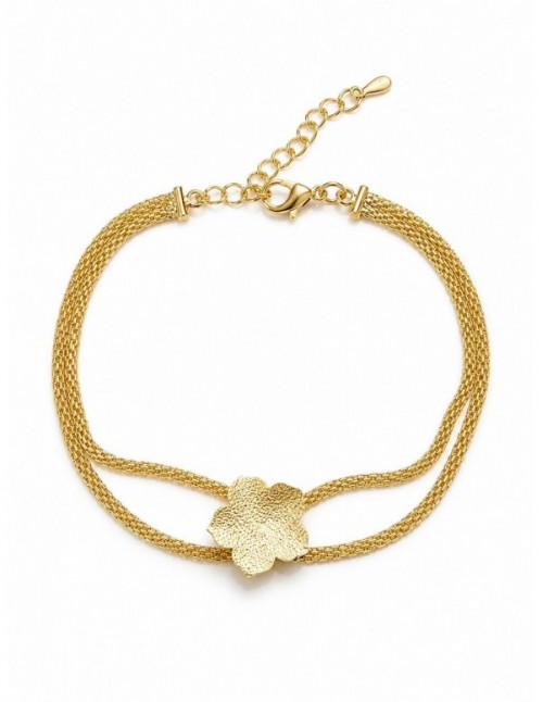 PULSERAS BAÑADAS EN ORO FLOR