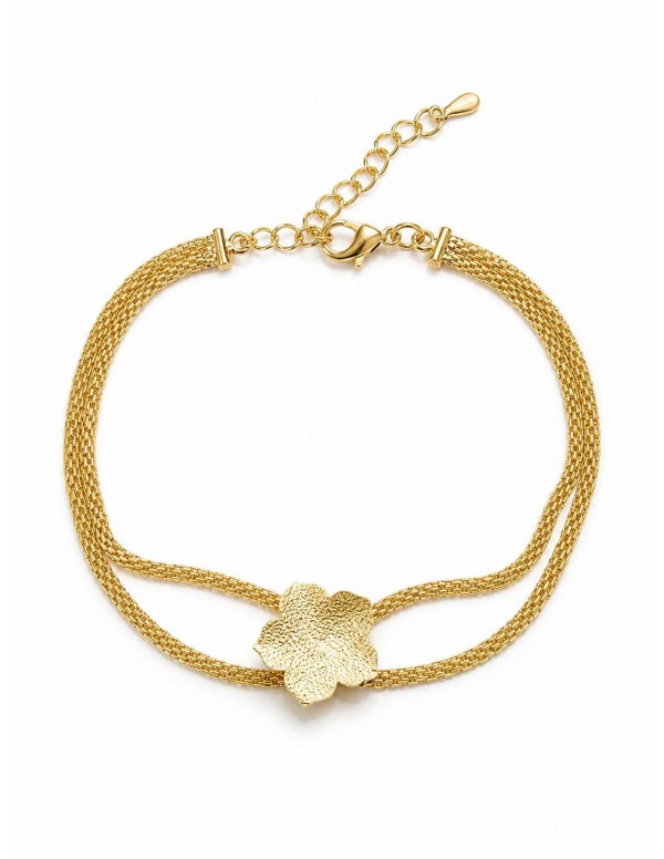 PULSERAS BAÑADAS EN ORO FLOR