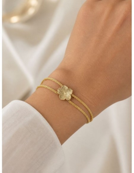PULSERAS BAÑADAS EN ORO FLOR