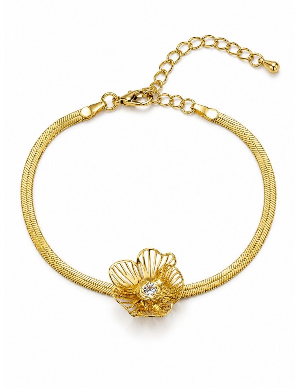 PULSERAS BAÑADAS EN ORO FLOR