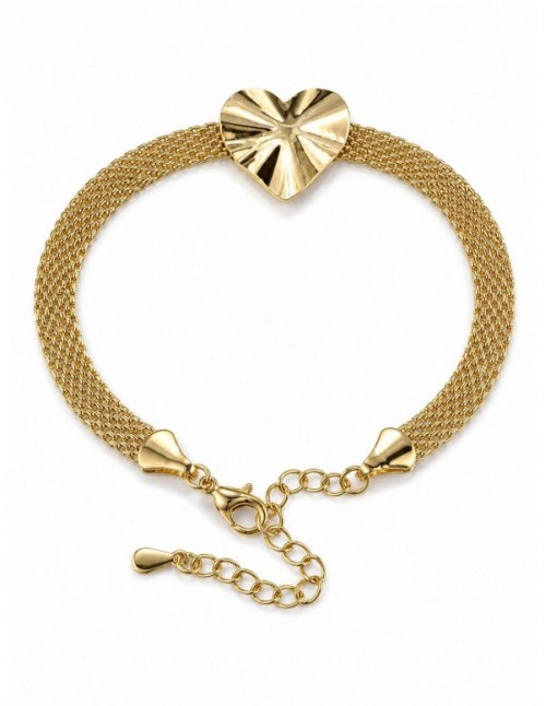 PULSERAS BAÑADAS EN ORO CORAZON