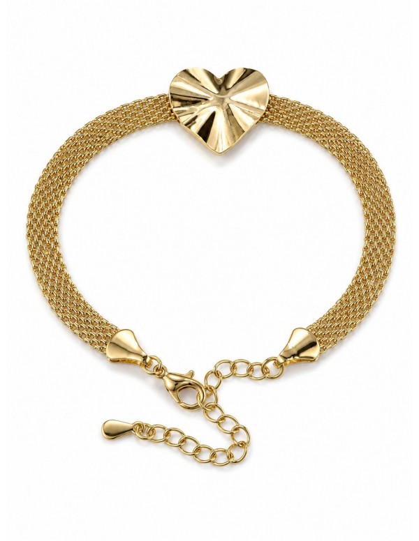 PULSERAS BAÑADAS EN ORO CORAZON
