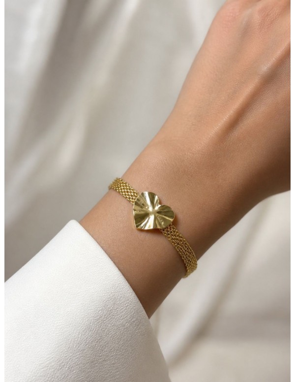 PULSERAS BAÑADAS EN ORO CORAZON
