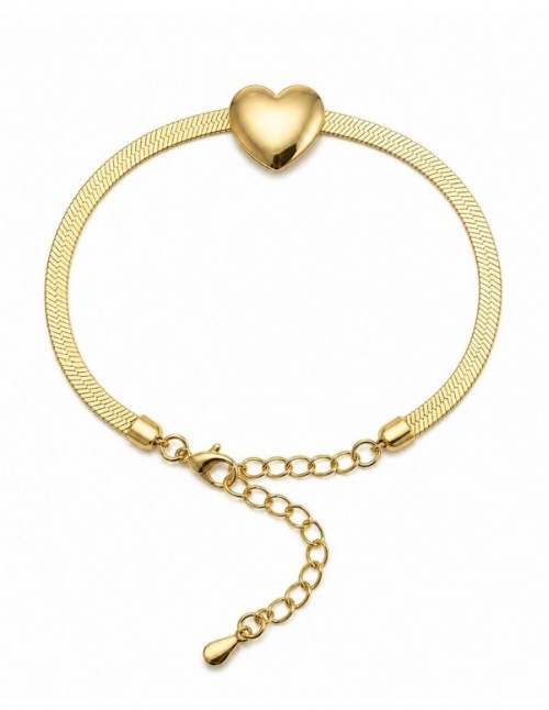 PULSERAS BAÑADAS EN ORO CORAZON