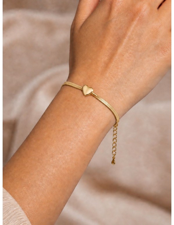 PULSERAS BAÑADAS EN ORO CORAZON