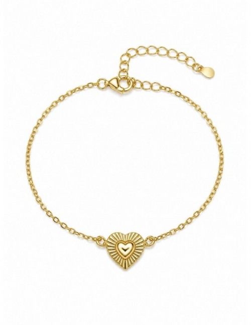PULSERAS BAÑADAS EN ORO CORAZON